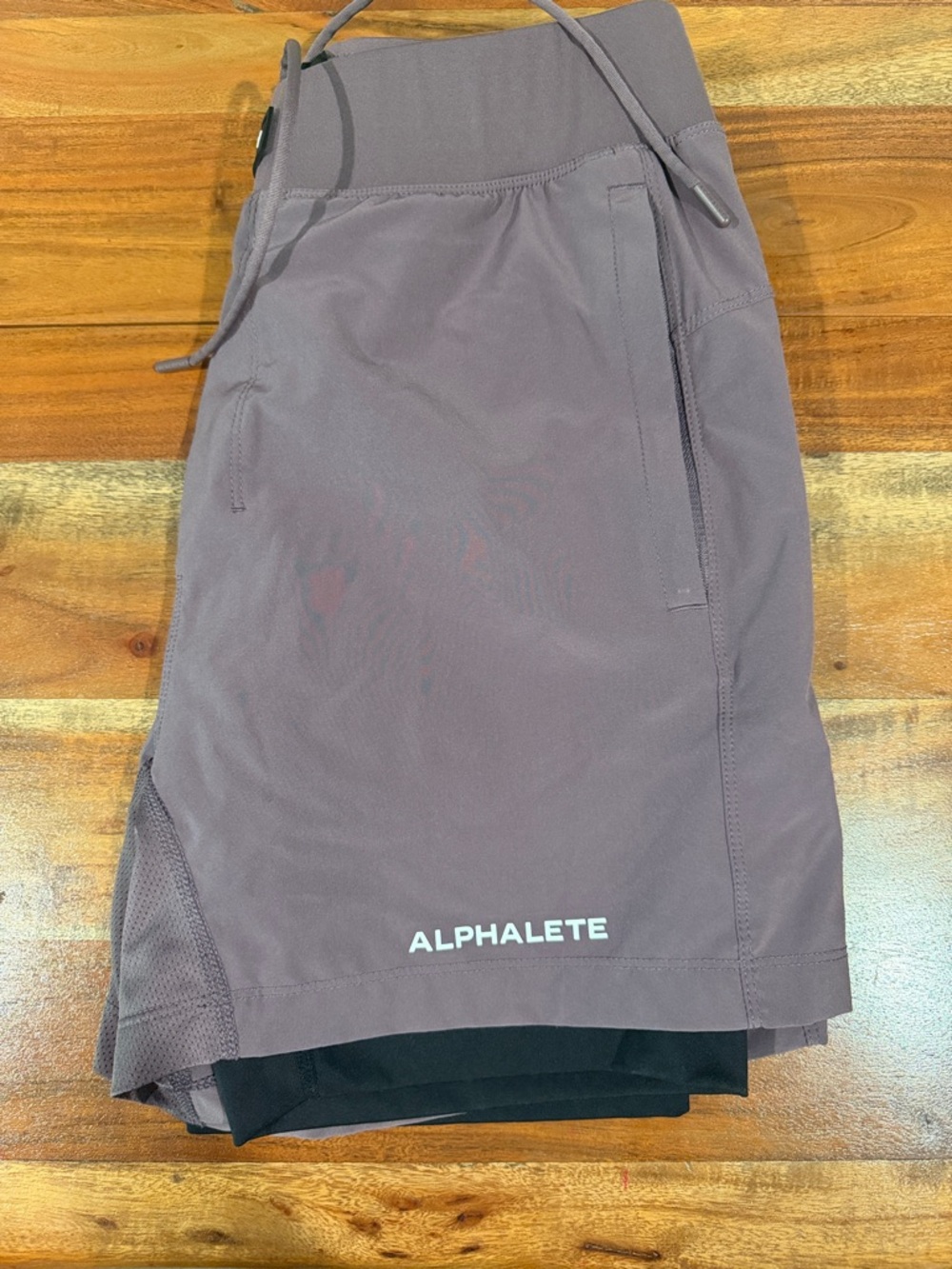 Alphalete Men’s Purple Athletic Shorts with Black Liner